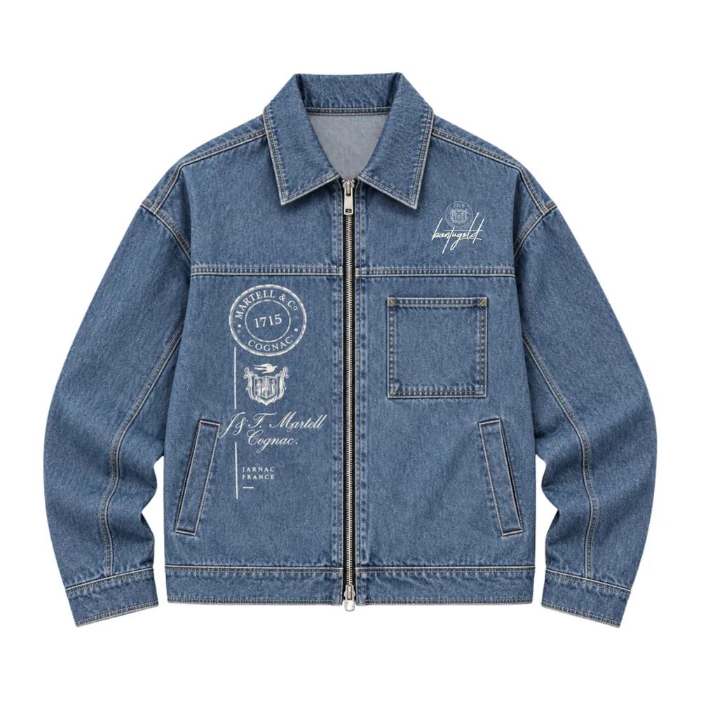 Sankofa Denim Jacket, front